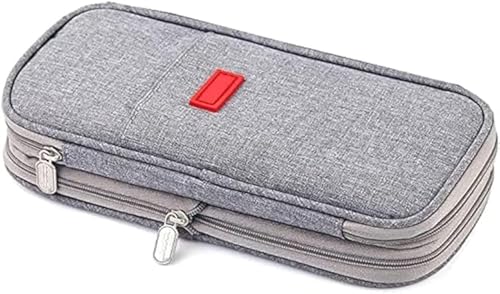 Arnuixty Large Storage Pencil Case Pen Bag with Zipper Big Capacity Pouch Organizer for Office Travel Holder Box Christmas Gift Grey - Image 1