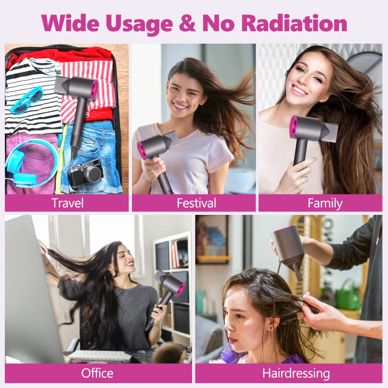 Chuancheng Styling Concentrator Attachment Nozzles for Dyson Supersonic Hairdryer HD01 HD02 HD03 Hair Dryer Tools Accessaries Parts Black - Image 5