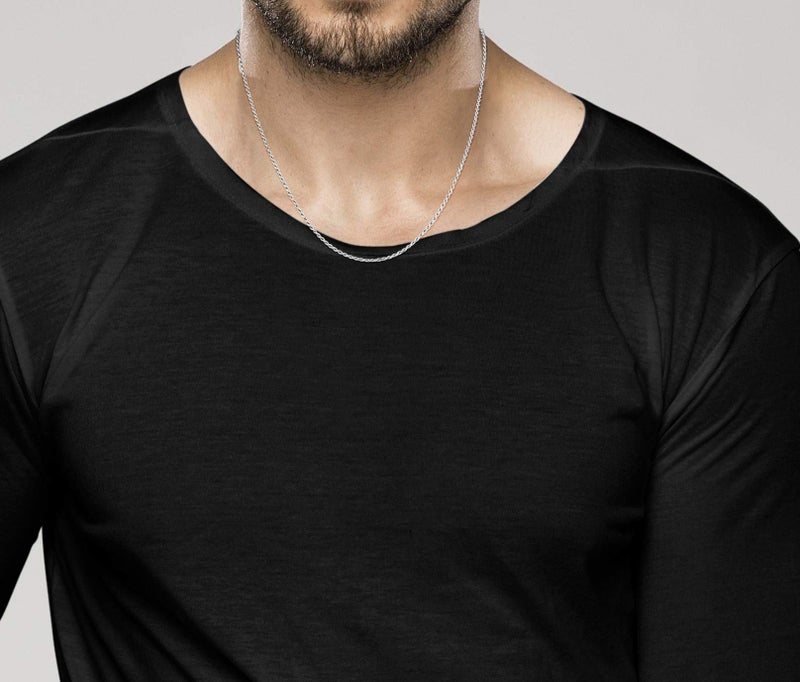 Miabella Solid 925 Sterling Silver Italian 2mm, 3mm Diamond-Cut Braided Rope Chain Necklace for Men Women Made in Italy (2mm, Length 20 Inches) - Image 3