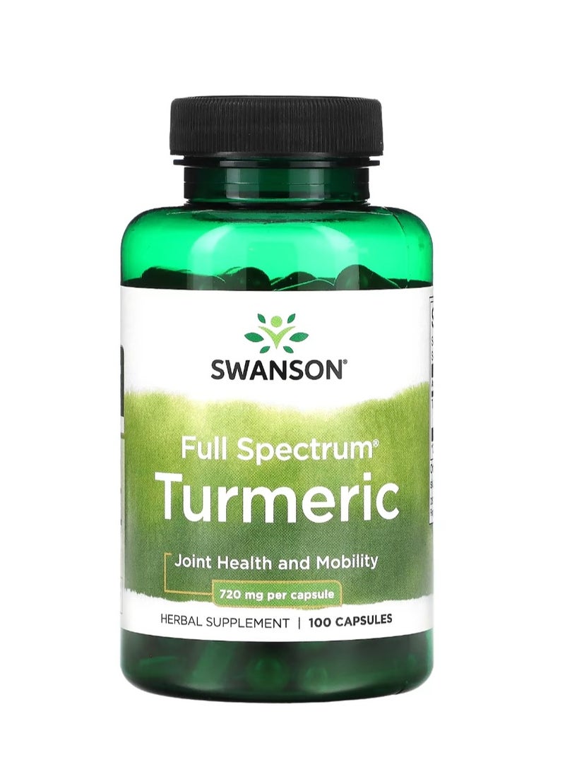 SWANSON Full Spectrum Turmeric 720 mg 100 Capsules  - Image 1