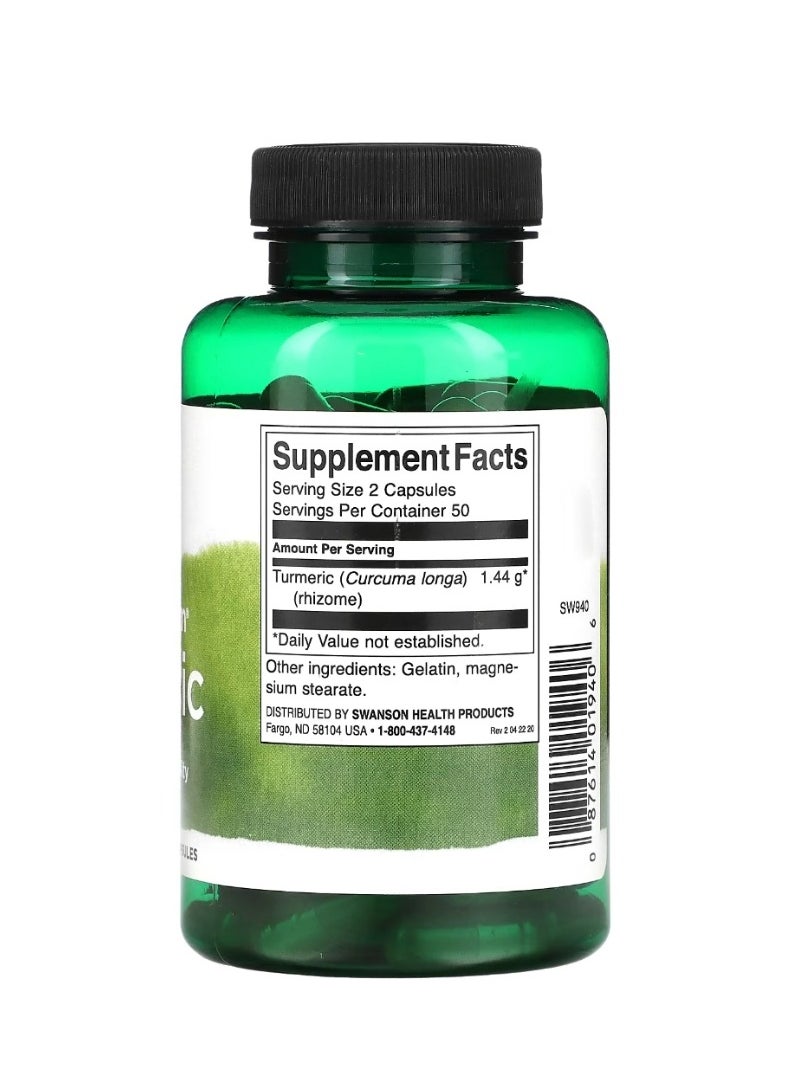 SWANSON Full Spectrum Turmeric 720 mg 100 Capsules  - Image 2