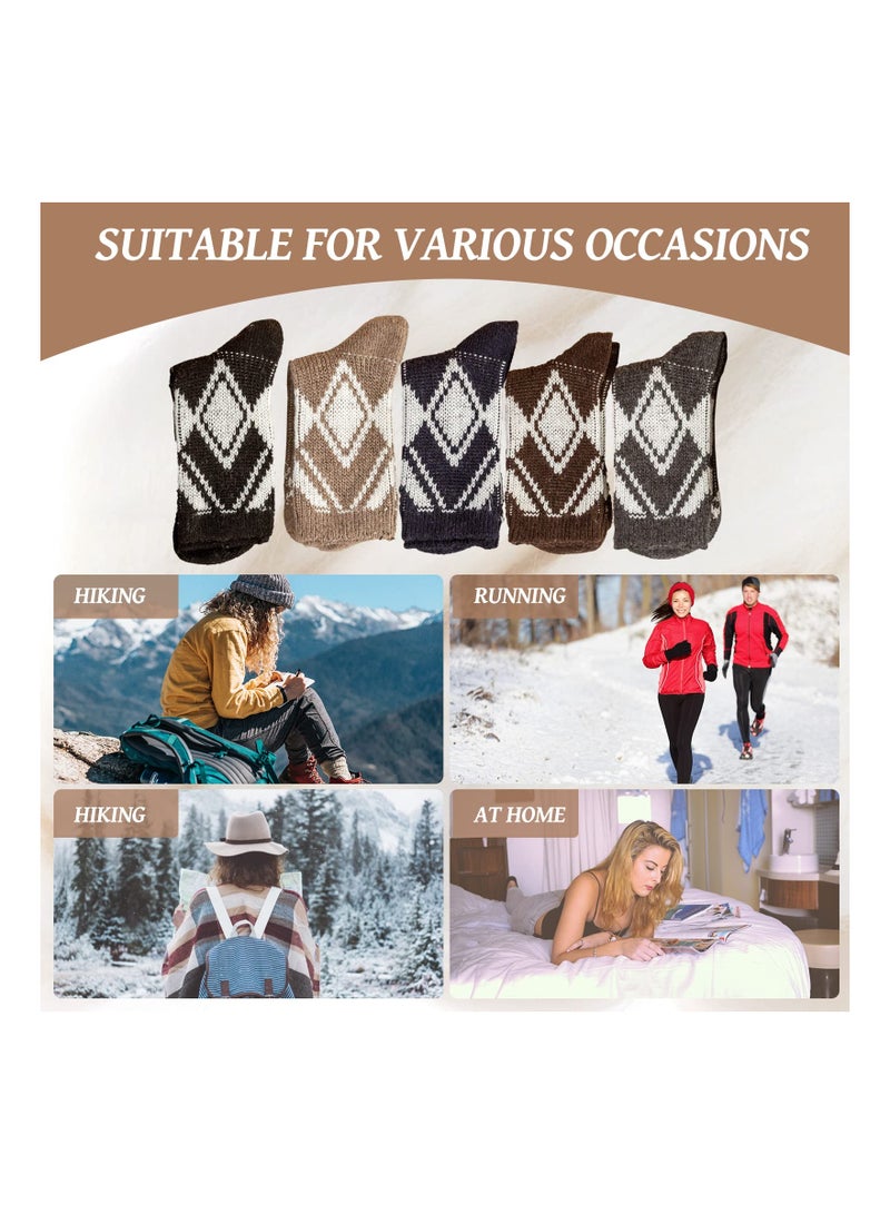 SOLARAE Men's Thermal Socks, 5 Pairs Thick Cotton Thermal Socks Men's Winter Soft Walking Hiking Socks Men's Heavyweight Comfort Boot Socks for Cold Weather UK 5-10 - Image 5