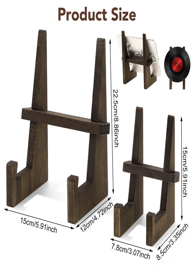 وسيكس حاملان لكتب الطبخ، حامل خشبي لكتب الطبخ، حامل متعدد الوظائف لعرض كتب الطبخ على سطح المطبخ (8.8 بوصة، 6 بوصة) - Image 2