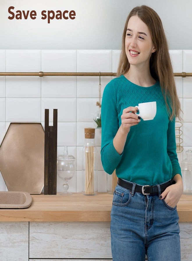 وسيكس حاملان لكتب الطبخ، حامل خشبي لكتب الطبخ، حامل متعدد الوظائف لعرض كتب الطبخ على سطح المطبخ (8.8 بوصة، 6 بوصة) - Image 5