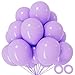 KUULBELA 110pcs Pastel Purple Balloon 12 Inch Pastel Purple Latex Balloons for Birthday Party Baby Shower Weddingwith 2 Ribbons - Image 2