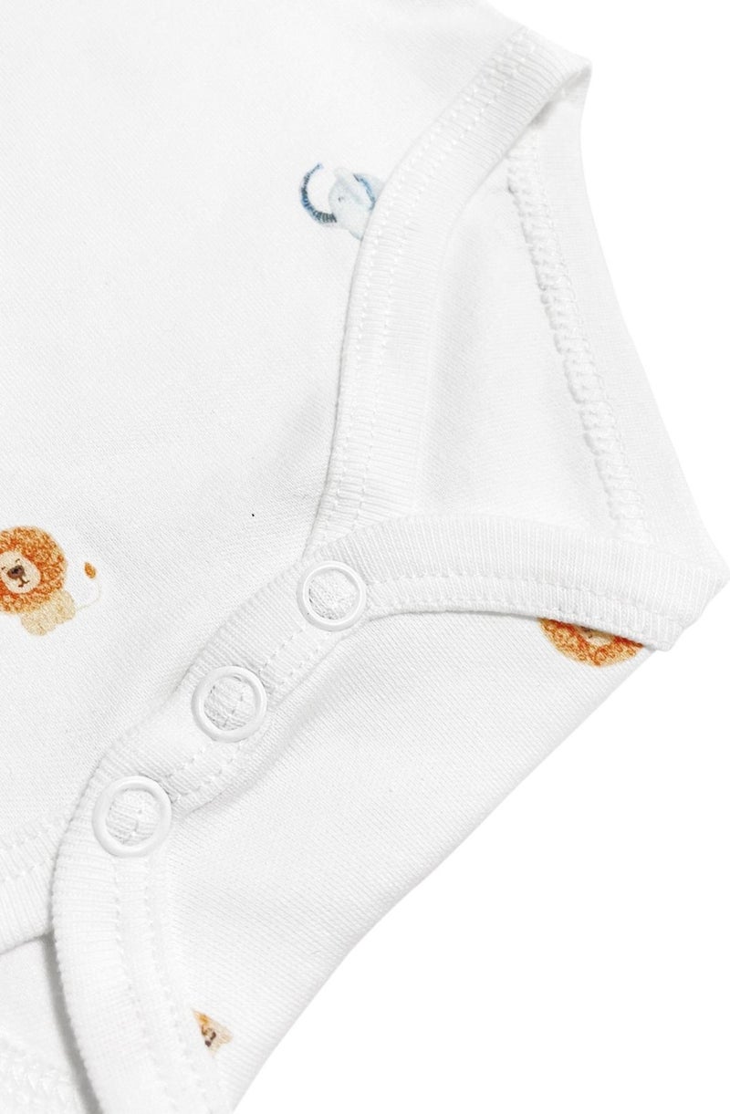 Casadora Baby Safari Organic Cotton Baby Short Sleeve Bodysuit - Image 4
