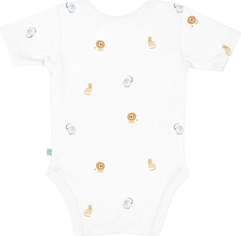 Casadora Baby Safari Organic Cotton Baby Short Sleeve Bodysuit - Image 2