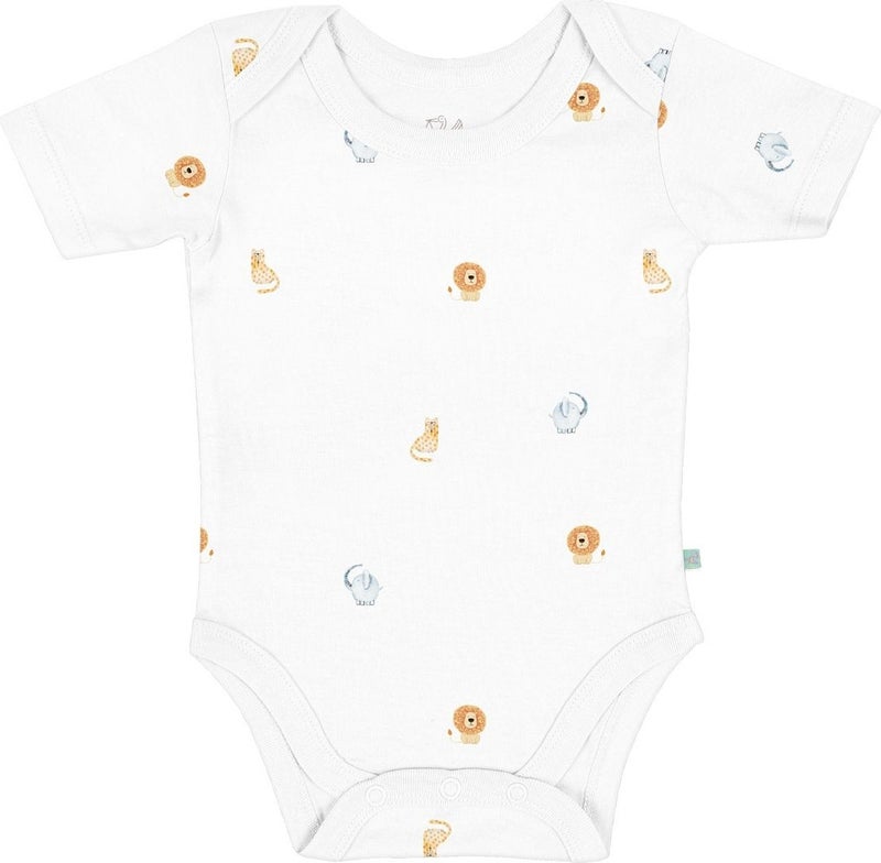 Casadora Baby Safari Organic Cotton Baby Short Sleeve Bodysuit - Image 1