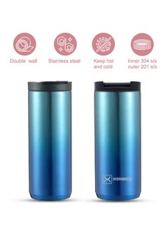 HYDROBREW Double Wall Insulated Tumbler Water Bottle, Blue, 500 ML  - Image 4