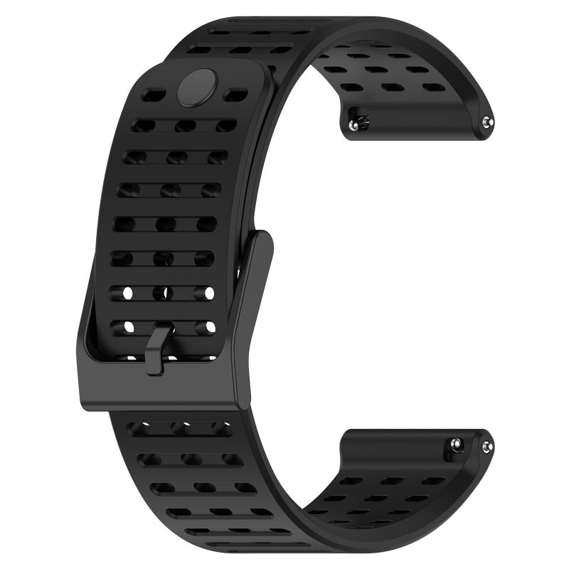 LOKEKE Silicone Replacement Strap Compatible with Suunto Vertical / 9 Peak Pro / 9 Peak / 5 Peak – 22mm (Black) - Image 2