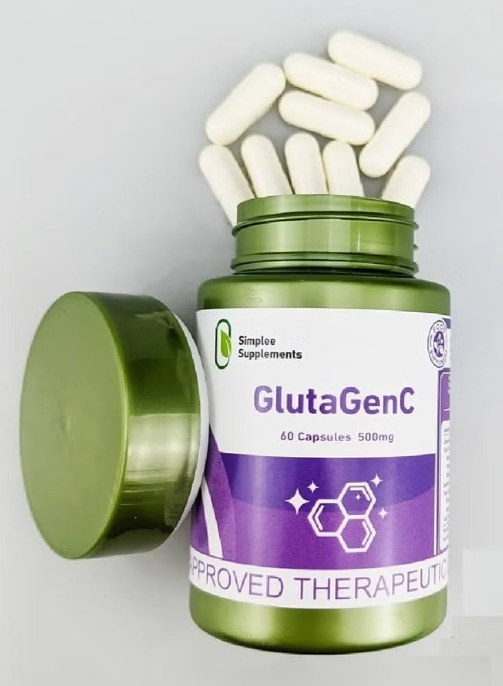 Simplee Supplements GlutaGenC by Simplee Supplements | 500mg Glutathione + Vitamin C | 60 Skin Support Capsules for Daily Wellness - Image 2