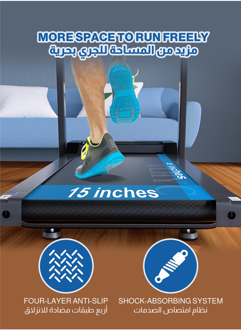 يو إل اتش واي سي - جهاز المشي مع مقود جهاز المشي المنزلي جهاز المشي تحت المكتب جهاز المشي القابل للطي 2 في 1 للمكتب جهاز المشي المحمول للمشي والركض - Image 1