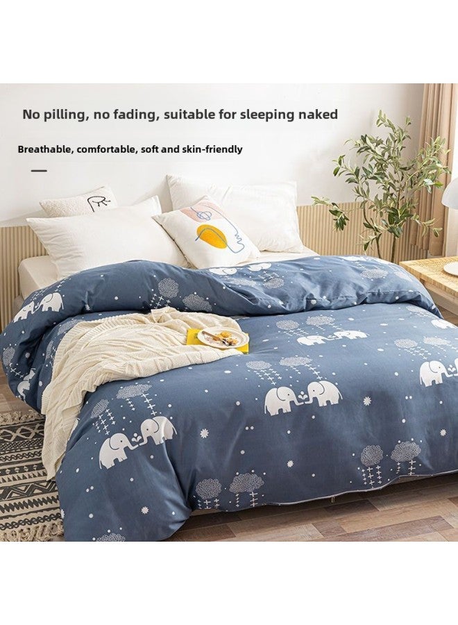 Gauze Cover Quilt Liner Cover Cotton Wet Quilt Cover Cotton Wool Core Cover Mattress Cover Quilt Cushion Quilt Liner Protection Quilt Cover-Color:Blooming Flowers -Specifications:220*240cm - Image 2