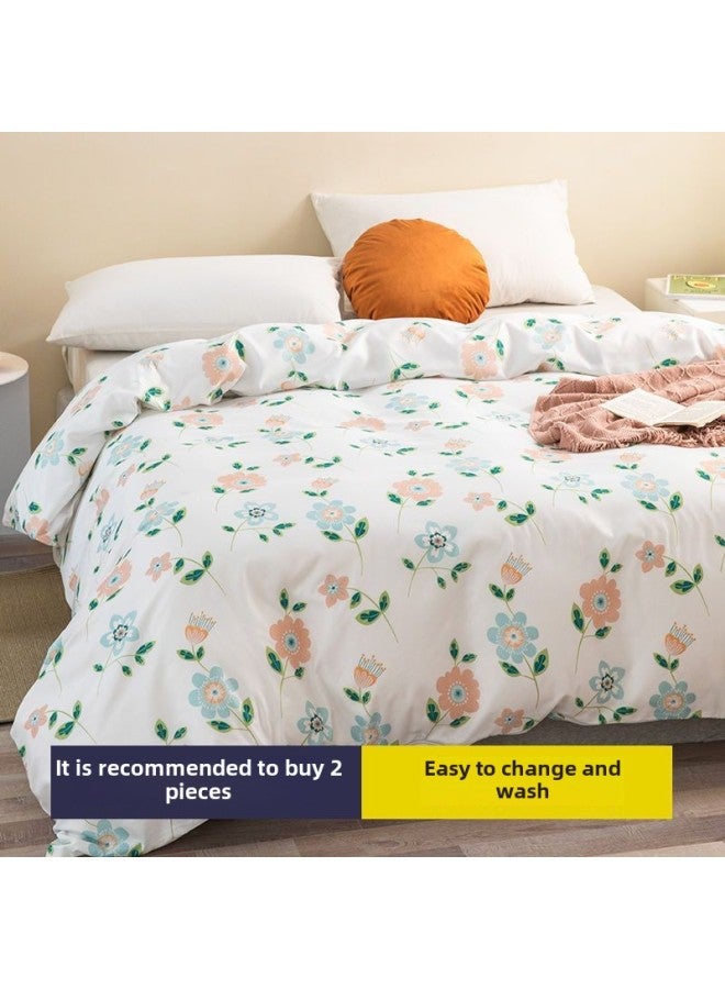 Gauze Cover Quilt Liner Cover Cotton Wet Quilt Cover Cotton Wool Core Cover Mattress Cover Quilt Cushion Quilt Liner Protection Quilt Cover-Color:Blooming Flowers -Specifications:220*240cm - Image 1