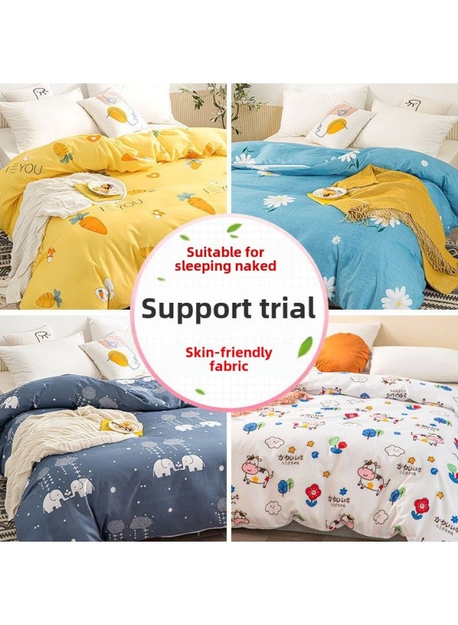Gauze Cover Quilt Liner Cover Cotton Wet Quilt Cover Cotton Wool Core Cover Mattress Cover Quilt Cushion Quilt Liner Protection Quilt Cover-Color:Blooming Flowers -Specifications:220*240cm - Image 3