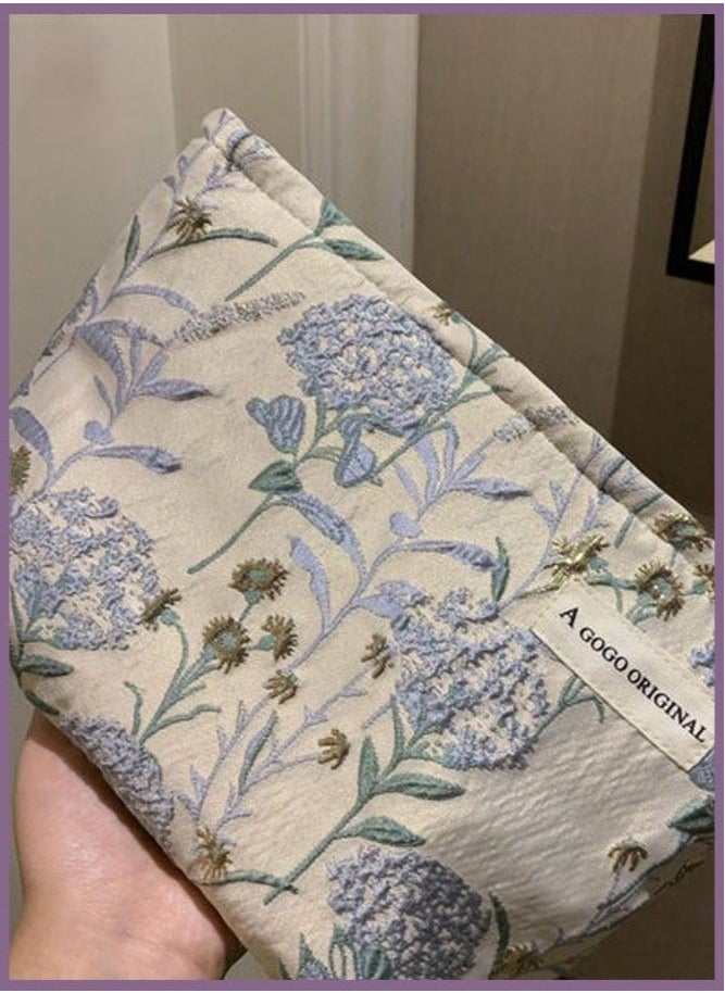 أغوغو_أوريجينال الأرجواني حقيبة مستحضرات التجميل المطبوعة سستة 26 * 19 * 15cm  - Image 1