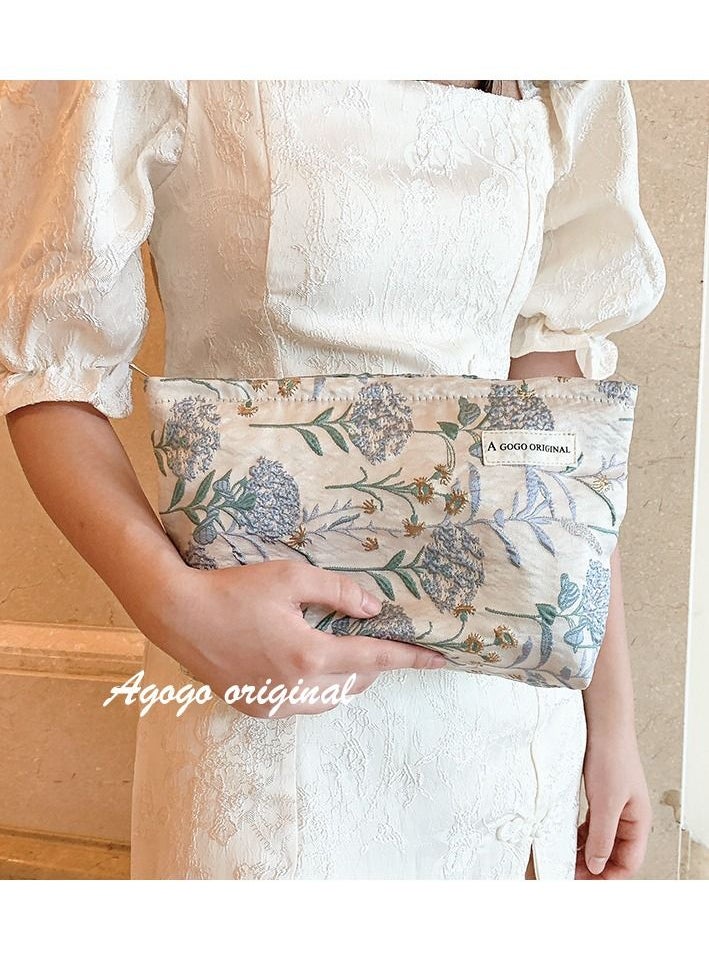 أغوغو_أوريجينال الأرجواني حقيبة مستحضرات التجميل المطبوعة سستة 26 * 19 * 15cm  - Image 5