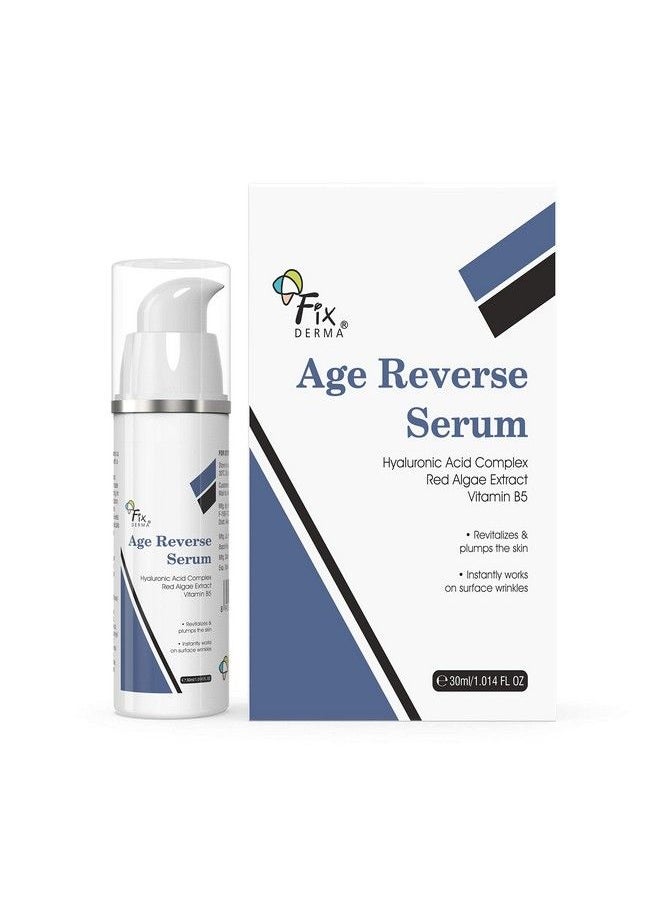 FIXDERMA 5% Hyaluronic Acid Serum Age Reverse Serum For Glowing Skin Anti Aging Face Serum For Unisex Improves Fine Lines Wrinkles & Age Spots Glowing Serum For Face 30Ml  - Image 1