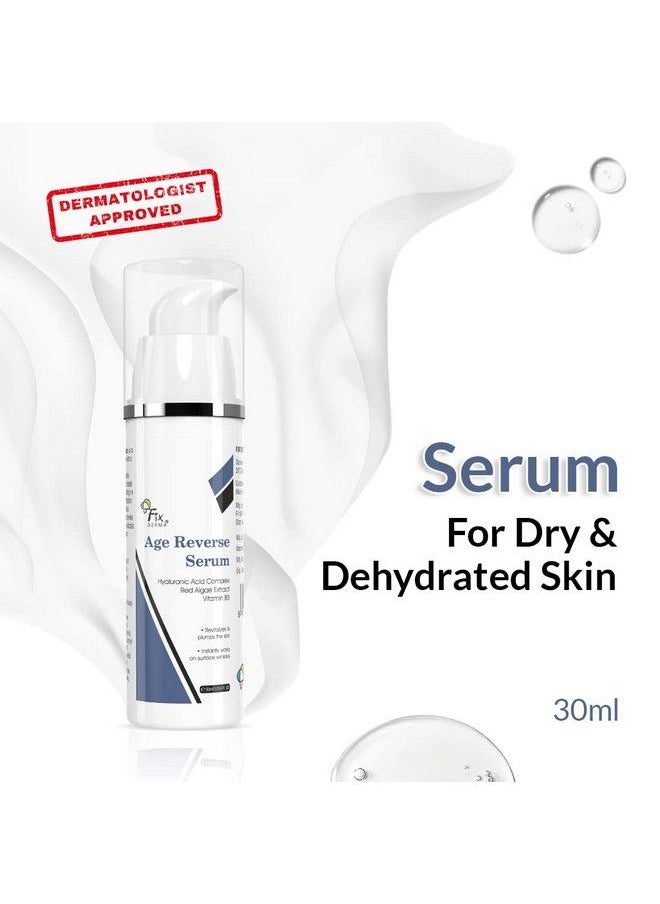 FIXDERMA 5% Hyaluronic Acid Serum Age Reverse Serum For Glowing Skin Anti Aging Face Serum For Unisex Improves Fine Lines Wrinkles & Age Spots Glowing Serum For Face 30Ml  - Image 3