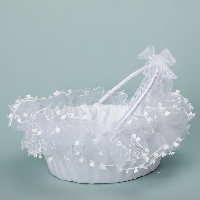 Wedding Basket Portable Flower Basket Celebration Photography Props - Image 3