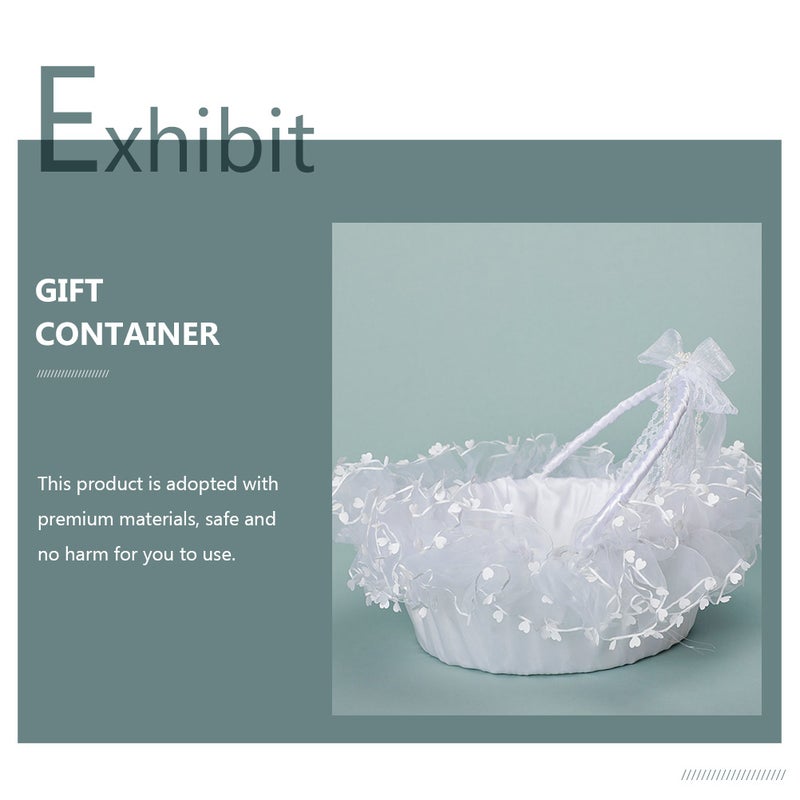 Wedding Basket Portable Flower Basket Celebration Photography Props - Image 5