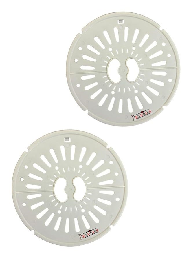 DEXURIES Dryer Spin Cap/Saftey Cover/Spinner Safety Cover/LID for LG 6kg/6.5kg/7kg Semi Automatic Washing Machine Match Size (Size- 9.5Inch/24.5cm) (Pack of 2 Pcs) (LG 9.5 inch) - Image 1