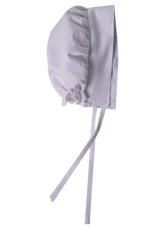 Making Believe Girls Classic Calico Pioneer Bonnet - 4-8 Years - White - Image 1
