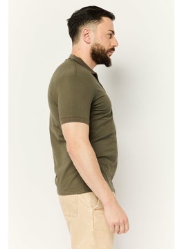 Nordland Men Regular Fit Embroidered Logo Short Sleeve Polo, Olive  - Image 2