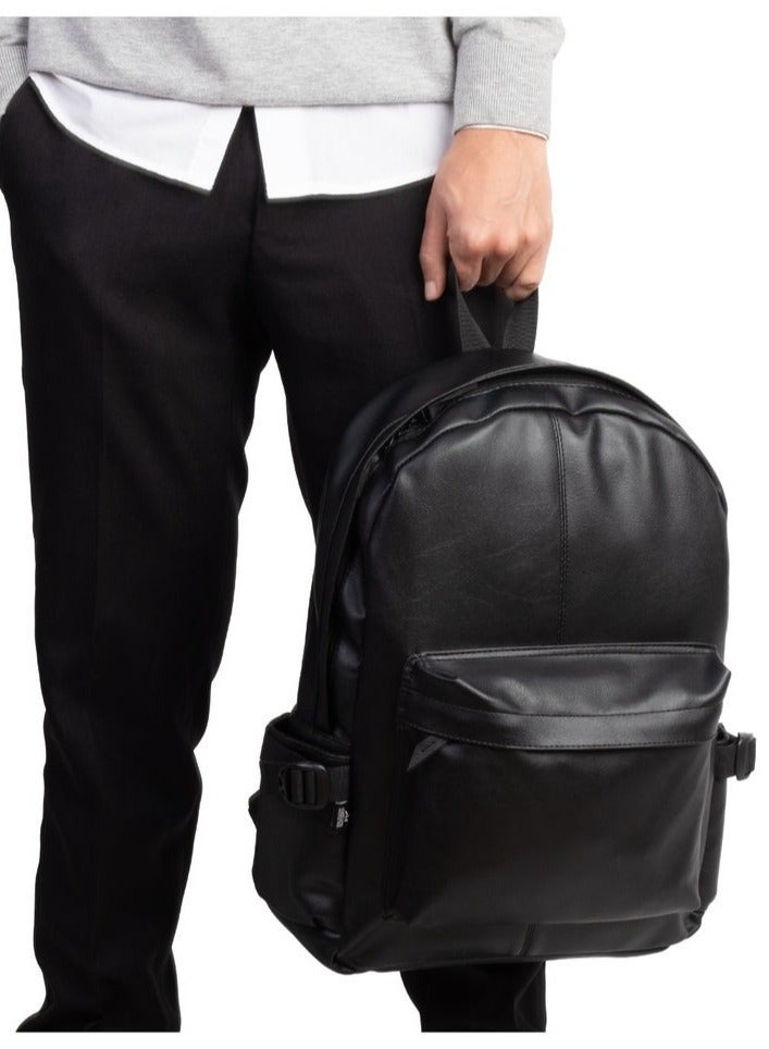 Ar supply Ar Leather Backpack by Arij Bags | Backpack for Daily Use, Work and University, Large Main Compartment, Laptop Pocket, Multiple Outer Pockets (43 × 30 × 12 cm) (Black) - Image 4