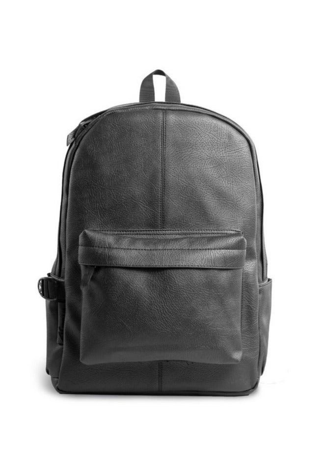 Ar supply Ar Leather Backpack by Arij Bags | Backpack for Daily Use, Work and University, Large Main Compartment, Laptop Pocket, Multiple Outer Pockets (43 × 30 × 12 cm) (Black) - Image 1