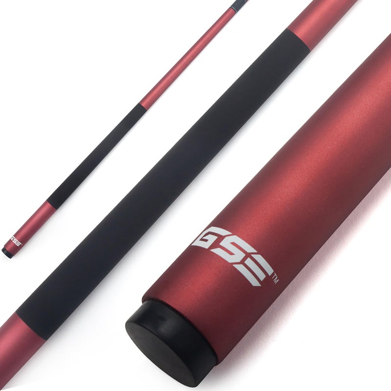 GSE Games Sports Expert 58 2Piece Fiberglass Graphite Composite Billiard Pool Cue Stick for MenWomen Billiard Cue Stick for House or CommercialBar Use Matte Red 20 Oz