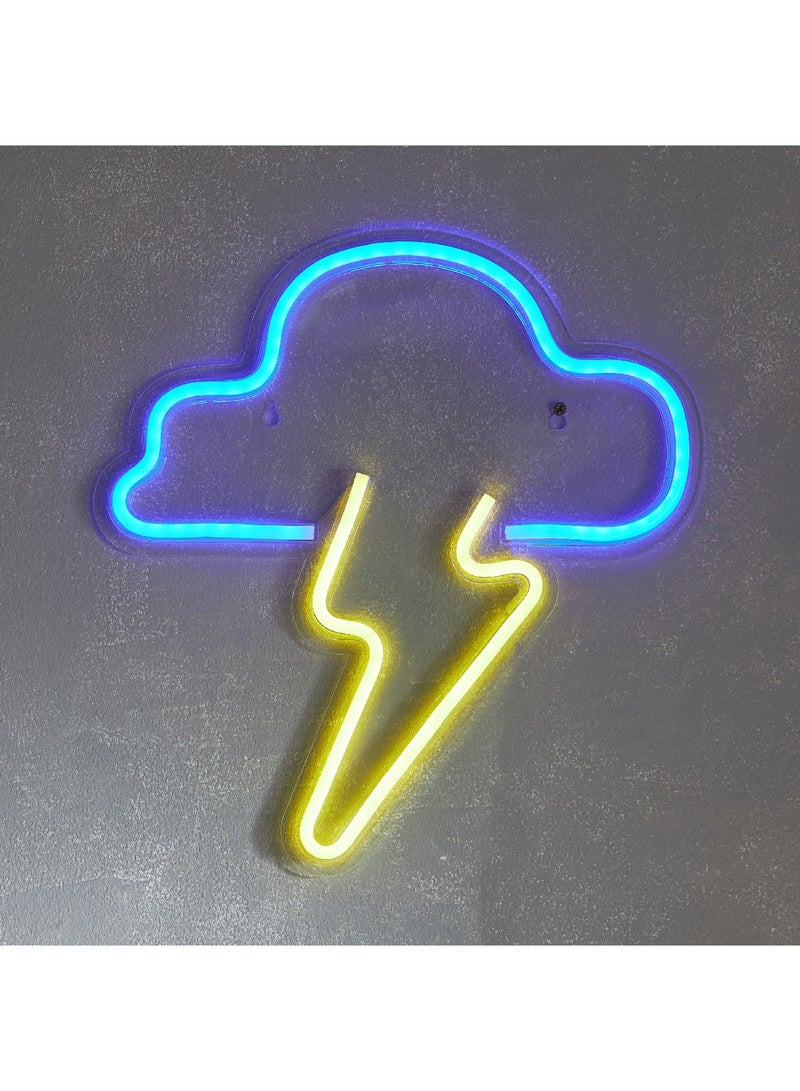 Home Box Lyn Thunder Frame LED Neon Light 31 x 33 x 2 cm  - Image 1