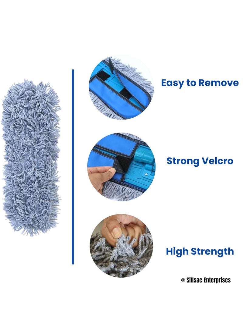 Sillsac ENTERPRISES Sillsac ENTERPRISES Dry Mop Refill Perfect for Easy Cleaning and Dusting MultiPurpose Cleaning Mop Mop for Floor Cleaning 2 Piece PackPack of 2 18 Inch Mop Refill  - Image 3