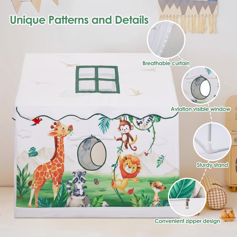 Decalsweet Kids Tent Toddler Playhouse for Boys Girls,Large and Foldable Kids Playtents with Windows,Portable and Lightweight Play Tent Indoor&Outdoor Gift for Children - Image 3