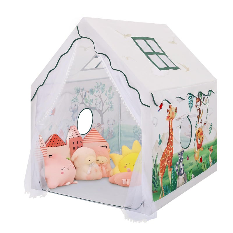 Decalsweet Kids Tent Toddler Playhouse for Boys Girls,Large and Foldable Kids Playtents with Windows,Portable and Lightweight Play Tent Indoor&Outdoor Gift for Children - Image 1