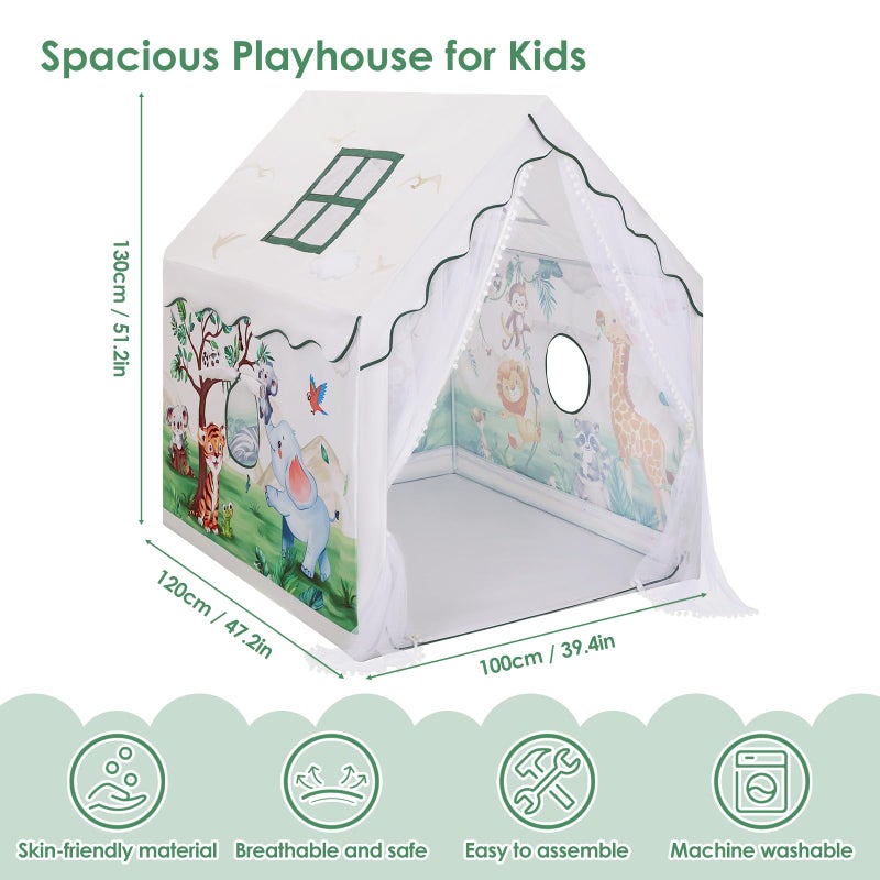 Decalsweet Kids Tent Toddler Playhouse for Boys Girls,Large and Foldable Kids Playtents with Windows,Portable and Lightweight Play Tent Indoor&Outdoor Gift for Children - Image 4
