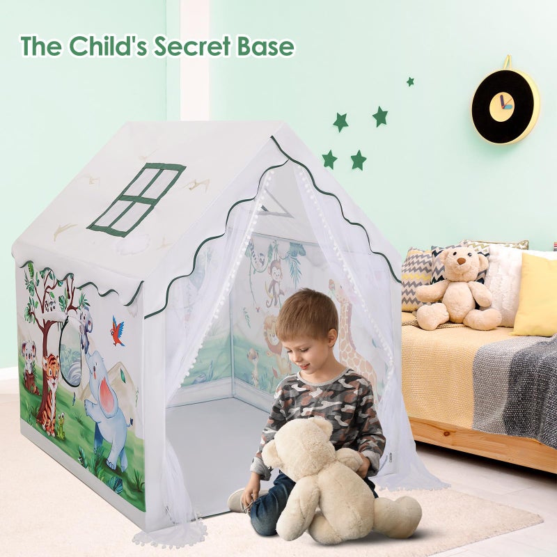 Decalsweet Kids Tent Toddler Playhouse for Boys Girls,Large and Foldable Kids Playtents with Windows,Portable and Lightweight Play Tent Indoor&Outdoor Gift for Children - Image 2