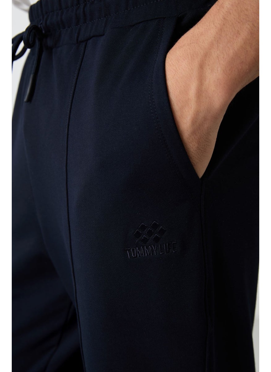 Tommy Life Navy Blue Cotton Soft Texture Comfort Fit Embroidered Men's Jogger - 82123  - Image 2
