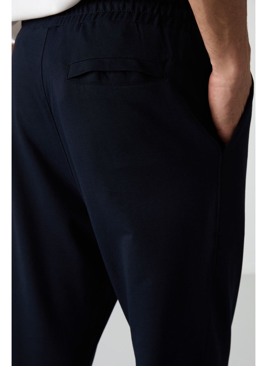 Tommy Life Navy Blue Cotton Soft Texture Comfort Fit Embroidered Men's Jogger - 82123  - Image 5