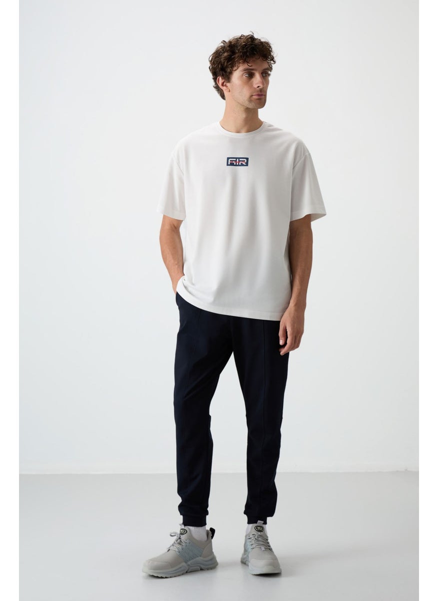 Tommy Life Navy Blue Cotton Soft Texture Comfort Fit Embroidered Men's Jogger - 82123  - Image 3