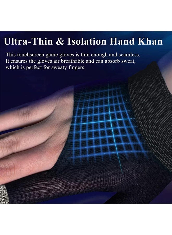 Gaming Gloves for Sweaty Hands, Ultra-Thin Breathable Touchscreen Game Gloves with Thumb Finger Sleeves for iPad Tablet/Mobile Phone - Image 5