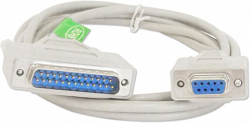 Your Cable Store 6 Foot DB9 Female to DB25 Male Serial Port Cable RS232