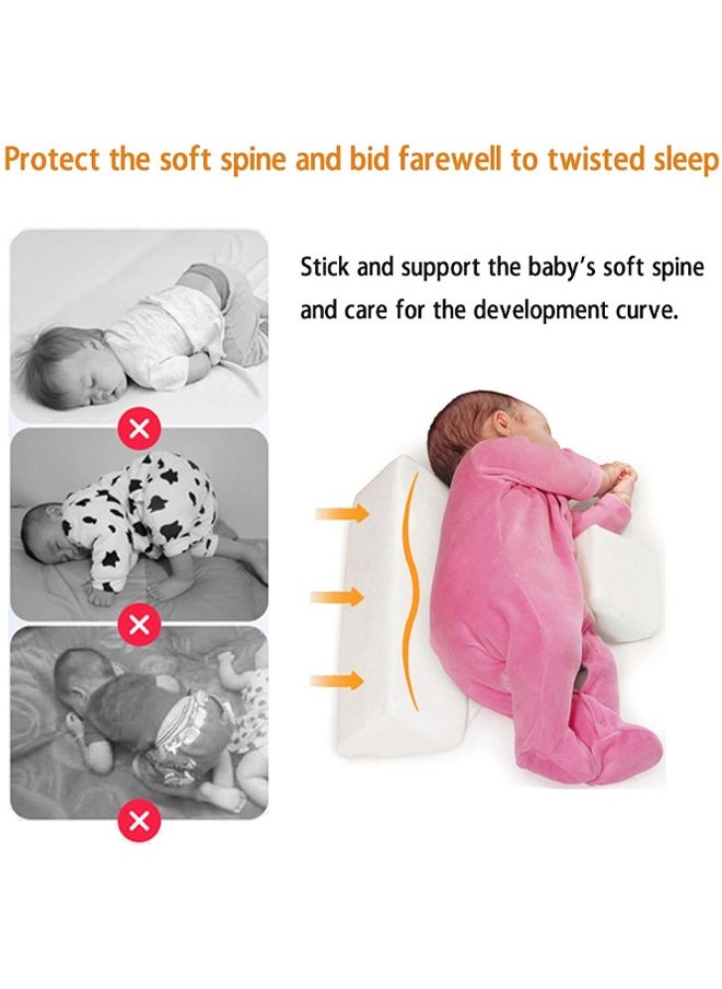 MIXDE Baby Side Sleeper Wedge Baby Adjustable Anti Roll Pillow Positioner Back u0026 Body Supports The 45 Inclined Triangle Support Design Chair, Removable and Washable with Hidden Zipper for 0~3 Years Old  - Image 4