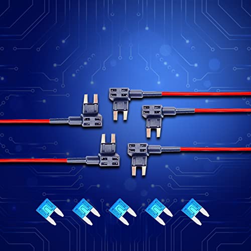 Sodcay 5 PCS 12V Car Add-a-Circuit Fuse, with 4 x 15A Inserts, TAP Adapter Mini ATM ATO Blade Fuse Holder, for Cars Trucks Boats (Black) - Image 4