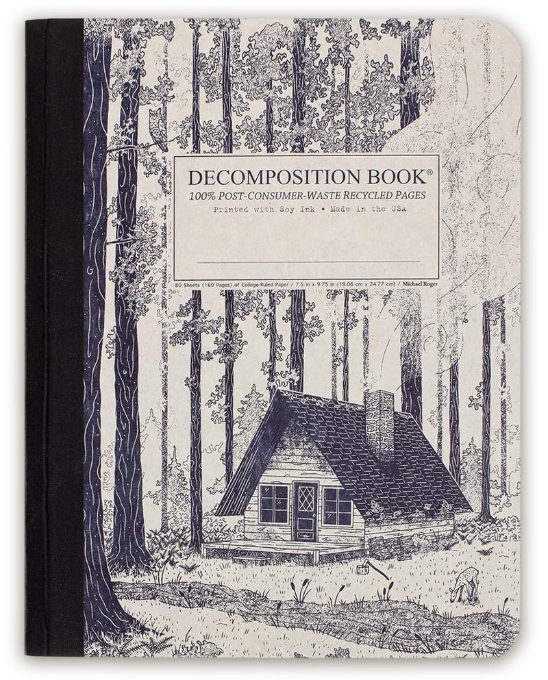 Decomposition Redwood Creek College Ruled Composition Notebook - 9.75 x 7.5 Journal with 160 Lined Pages - Notebooks for School Supplies, Home & Office - 100% Recycled Paper - Made in USA - Image 1