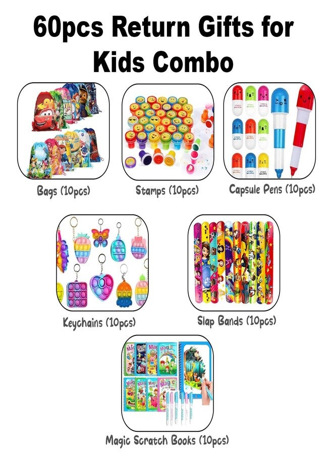 سنابترون هدايا سنابترون للأطفال - 60 قطعة، هدايا عيد ميلاد للأطفال، 10 مجموعات لكل مجموعة | هدايا بالجملة للأطفال من عمر 4 إلى 8 سنوات | هدية نافراتري كانيا بوجان | أفضل هدايا نافراتري/كانجاك للفتيات - Image 2