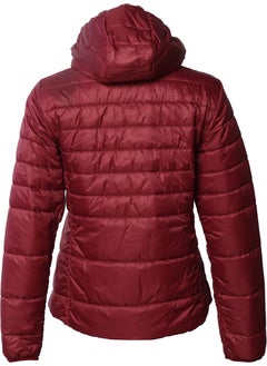 Hummel Shyvana Women's Burgundy Hooded Puffer Coat  - Image 3