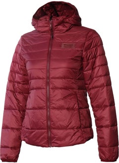 Hummel Shyvana Women's Burgundy Hooded Puffer Coat  - Image 2