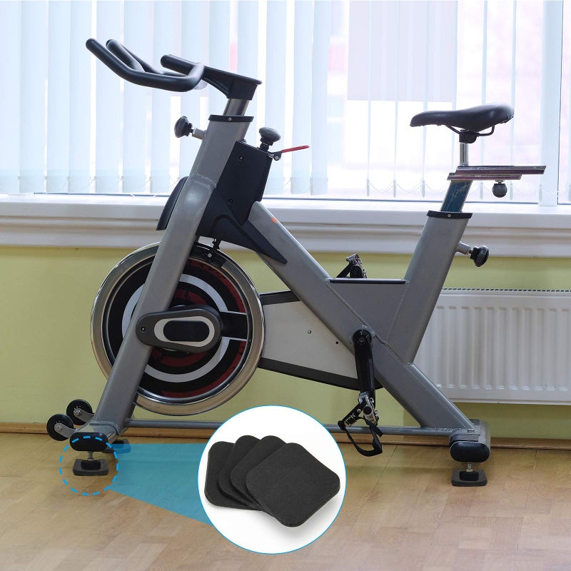 Coolrunner 4Pcs Treadmill Mats, Coolrunner High Density Equipment Pads Noise Reduction for Floor Protection, Washing Machine Pads, Anti Vibration Rubber mats for Stationery Bike, Rowing Machine, Home Gym Station - Image 5