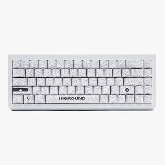 Higround SUMMIT 2.0 SNOWSTONE 65% MECHANICAL USB WIRED GAMING KEYBOARD, DREAMLAND LINEAR SWITCHES, PROGRAMABLE RGB, HOT-SWAPPABLE, DEEP THOCK CREAMY SOUNDING PC KEYBOARD - Image 1